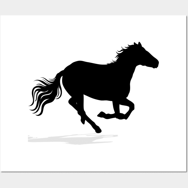 Minimal Horse Design Wall Art by hldesign